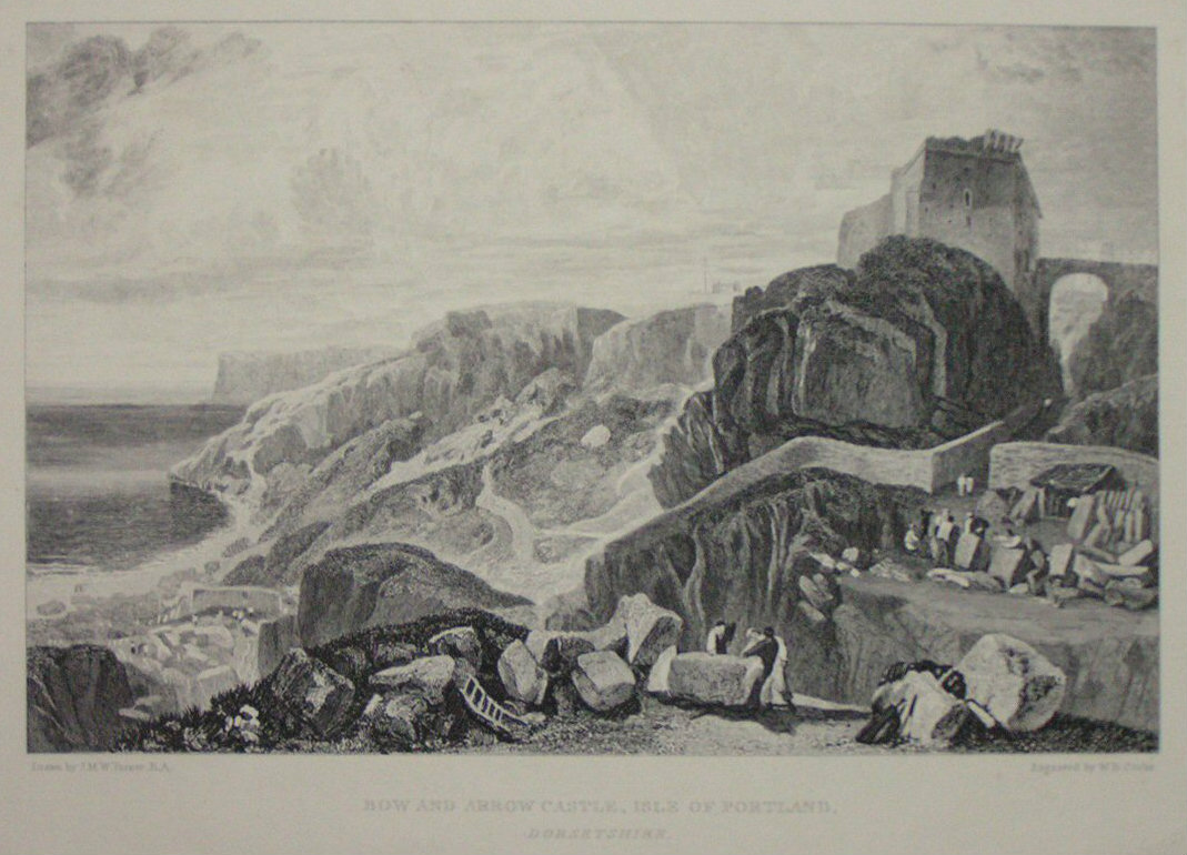 Print - Bow and Arrow Castle, Isle of Portland, Dorsetshire - Cooke